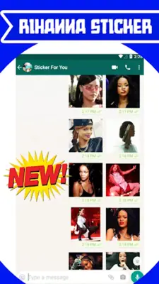 Rihanna Stickers for Whatsapp android App screenshot 1